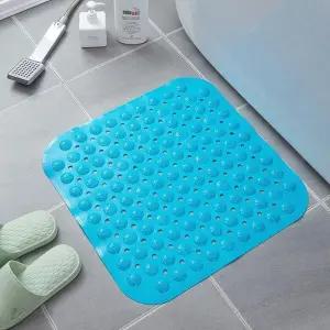 욕실 타일 실속미끄럼 방지 매트 흡착형 푸른색 안전