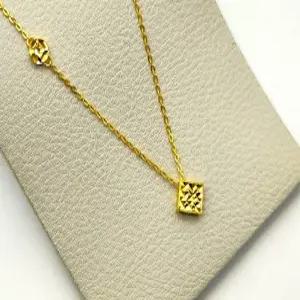 24K 순금 1돈 제마 목걸이(18K 연결고리 장식)