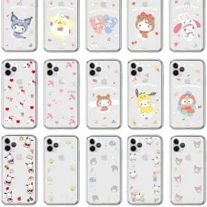 갤럭시엑스커버5 퀀텀3 점프4 산리오 헬로키티 폼폼푸린 포차코 캐릭터2 투명젤리 휴대폰 케이스