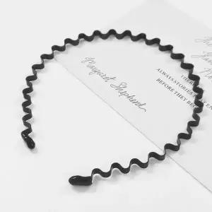 귀 안아픈 웨이브 물결 헤어 고정 머리띠 헤어밴드