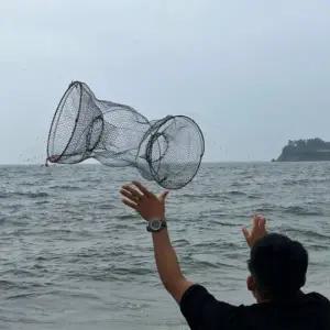 고품질 원형 통발 낚시용품 바다 40x80 장어통발 바다통발 문 (WFKB768)