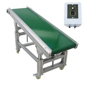 테크통다 컨베이어 벨트 시스템 산업 운송용 알루미늄 합금 프레임 길이 70.8인치 폭 11.8인치