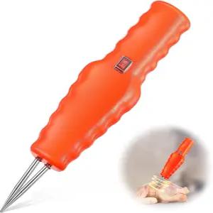 새롱 핸드헬드 치킨 플럭커 핀 깃털 제거용 전기 퀵 가금류 휴대용 충전식 방수 (오렌지)