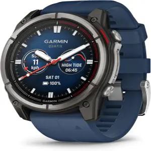 Garmin 쿼틱스 8 51mm 해상 GPS 스마트워치 밝은 AMOLED 디스플레이 차트 플롯터 컨트롤 내장 손전등