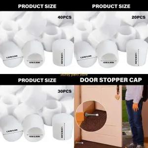 97QC 도어 스톱 프로텍터 세트 소프트 범퍼 팁 세트 도어 스톱퍼 엔드 캡 맥세이프을 폴리프로필렌 스톱 팁