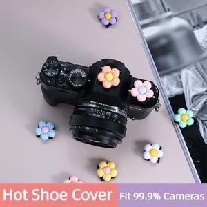 카메라 핫슈 커버  만화 꽃 모양 캡 캐논호환 R50 니콘 호환 Z50 Z30 소니호환 후지호환 올림푸스호환 펜탁