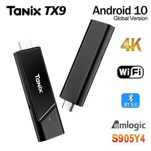 TANIX TX9 안드로이드 11 TV 스틱 스마트 호환 박스 AV1 Amlogic S905Y4 2GB 16GB DDR4 2.4G 및 5G 듀얼 WI