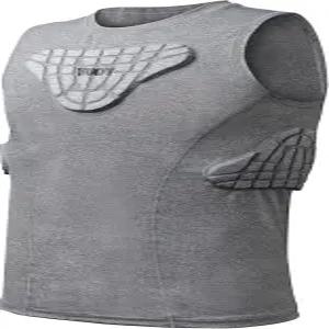 야구 축구 농구 라크로스용 TUOY 청소년 패딩 셔츠 가슴 갈비뼈 보호 심장 보호대 흉골 압박