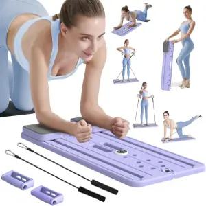 DQI 필라테스 보드 리포머 세트 홈 오피스 운동용 기계 15-in-1 다기능 복부 여성 및 남성용 슬라이딩