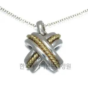 [중고] 앤코 남자 목걸이 18k 콤비 53cm