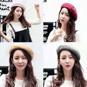 앙고라 베레모 패션 겨울 여성 털 모자 비니 벙거지