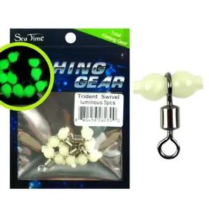 씨타임 야광 파이프 도래 선상 바다 낚시 연결 고리 삼각도래 파이프도래