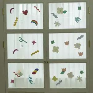 [하프클럽/]유리창 드로잉 창문 거울 리무버블 스티커 시즌2 4type 벽 데코 포