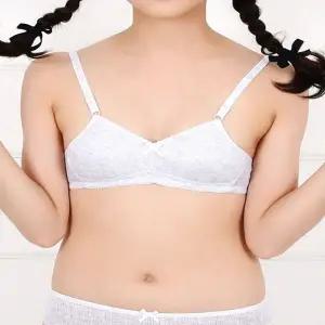 [하프클럽/]주니어 메쉬 브라 2단계 A컵 노와이어 안전한 착용감 어린이용