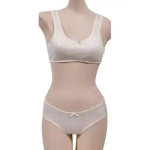 주니어 브라팬티 세트 귀여운 하트패턴 AA컵 1단계 노와이어 WFIPU50