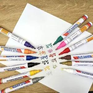 펜 와인잔 낙서 꾸미기 마카 12컬러 터치업 유성 페인