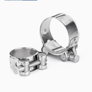 1pc 17-97mm 호스 클램프 스테인레스 스틸 고강도 T 볼트 배기 파이프 클립 튜브 고정 메탈 패스너