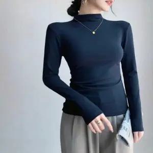 4컬러 데일리 여성 반폴라 슬림핏 겨울이너 긴팔티셔츠