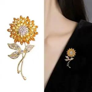 [하프클럽/]해바라기 럭셔리 추천 브로치 패션 꾸안꾸 액세서리