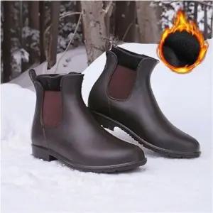 2컬러 첼시 남자 스타일 털부츠 방한 기모부츠 겨울 여자