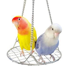 버드 스윙 퍼치 스테인리스 스틸, 작은 동물 잉꼬 앵무새를 위한 장난감, 버디, 앵무새, 쥐, 햄스터, 슈가 글라이더를 균형 잡힌 훈련을 새장 액세서리 걸이