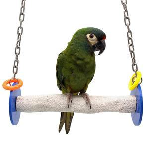 스위트 피트와 부리 롤 버드 스윙 - 푸미스 농어새 장난감, 손톱과 부리를 다듬는 것, 크고 작은 새를 위한 안전하고 무독성인 새장 액세서리, 새들이 좋아할 대형 10.5인치