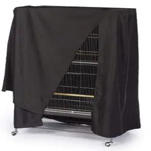 닭모이통 앵무새옷 야외 대형 방수 커버 새장 계란 새모이통 휴대용 앵무새사료 닭장 검은색