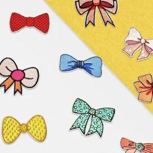 R 전용 열부착 패치 리본 자수 디자인 패브릭 (WFKC31N)