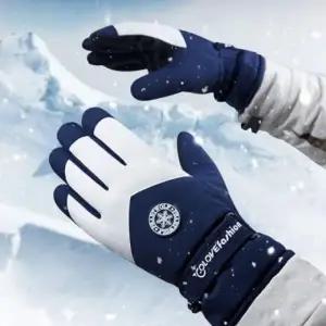 ( )겨울 방한 터치 스타일 방한장갑 네이비 남성 스키장갑 겨울장갑 라이딩장갑 오토바이장갑