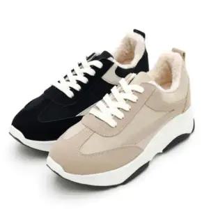 여자 키높이 방한 털 스니커즈 퍼 안감 겨울 운동화