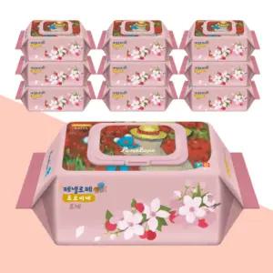 페넬로페 아기 물티슈 프르미에 로제 캡형 70매 10팩 유아용 (총700매)