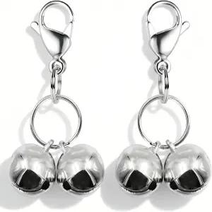 IVIA PET 4 세트 개 목걸이 참 트레이닝 펫 펜던트 액세서리 스테인리스 스틸 태그 클립 2팩(X-소형 실버