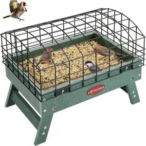 야외용 킹야드 다람쥐 방지 지상 조류 먹이기 재활용 플라스틱 플랫폼 먹이 공급 스테이션 플라이 스루