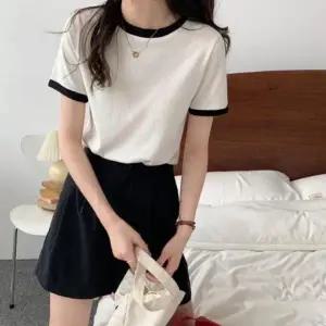 여성 반소매 티셔츠 봄 여름 예쁜 데일리 라운드티