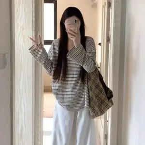 긴팔티셔츠 겨울티셔츠 데일리라인 여자상의 패션상의 여성티셔츠 여성 티셔츠