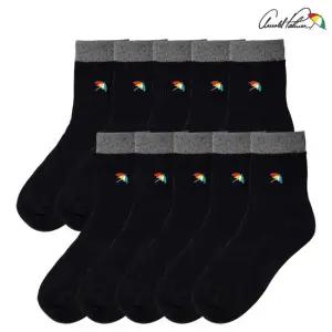 아놀드파마 여성 중목양말 갑종 골지 베이직 양말 검은 검정 10족 국산 선물