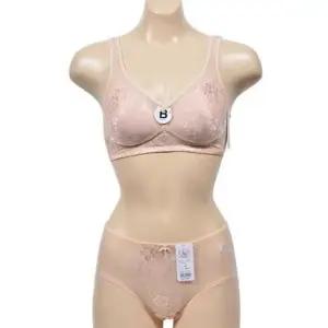 패션] 자수 망사 조끼형 B컵 브라팬티세트 실리콘 언더 몰드