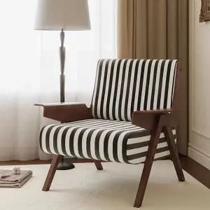 노르딕 빈티지 원목 암체어 북유럽 라탄스툴 1인