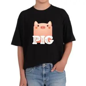 반팔티 pig 피그 돼지 저금통 돼지띠 다양한색상 전사이즈 (WFKC886)