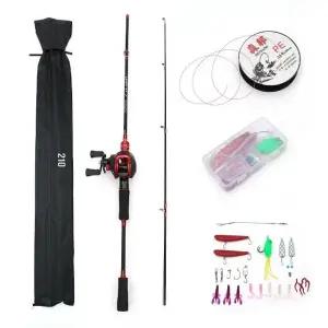 고품질 고피싱 좌핸들 베이트릴 루어 낚싯대세트 오색낚싯줄 (WFKDW1M)