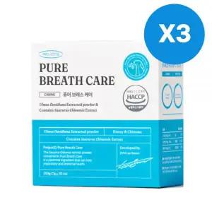 프로젝트21 강아지 영양제 기관지 협착증 기침 퓨어브레스케어 30포 X 3개