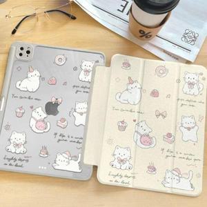 IPad Air 5 케이스용 귀여운 고양이 2024 6 11 13인치 Pro 12.9 10 Gen A16 11th 9th 8th 6th 5th 9.7인치