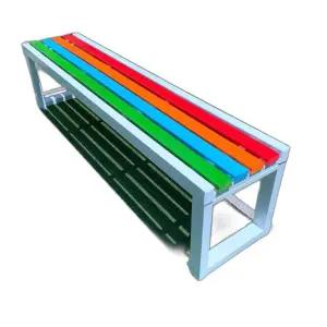 야외 철제 벤치 등받이 대기 의자 테라스 체어