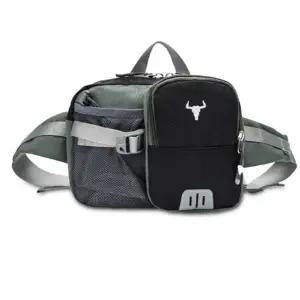 고품질 등산용 힙색 물병 메쉬 경량 크로스 가방 블랙 (WFKDXS9)