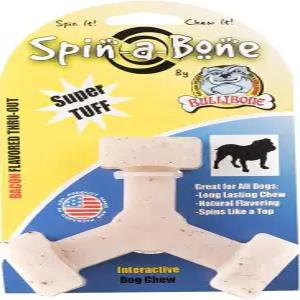 부리본 나일론 개 씹는 장난감 스핀 어 본 인터랙티브 자연 본능 유발 구강 개선