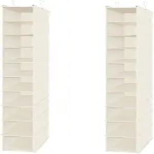 MAX 하우징 10단 걸이 신발 선반 정리함 옷장용 보관함 2팩베이지