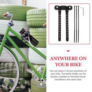 호환 자전거 물병 케이지 마운트 베이스 실리콘 홀더 스트랩 조절식 랙 유모차 변환 클램프 1세트