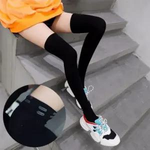 2개 무릎밀림니삭스 실리콘 롱양말 무지양말 데일리 캐주얼 겨