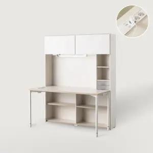 리바트하움 오브제 1400 5단 학생 책상세트 콘센트형 (조명/도어