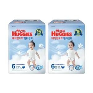 하기스 기저귀 매직컴포트 썸머 팬티 6단계 37p X 2팩 BNS